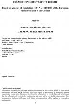 Cocmetic product safety report Бальзам после бритья (Гэсэр), 100 мл