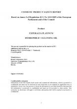 Cosmetic product safety report<br>HYDROPHILIC CLEANSING OIL Experalta Platinum. Очищающее масло для умывания, 200 мл